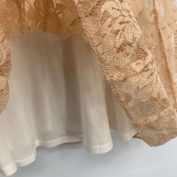 MISS SIXTY M60 Lace Overlay‎ Fit & Flare Dress Knee Length Pretty Dress Peach 4 - Picture 7 of 14